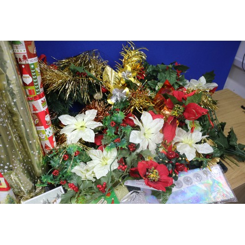 6 - Christmas Bundle Including Tinsel, Wrapping Paper etc