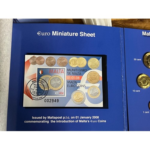 45 - Euro Coin Set & Malta Books