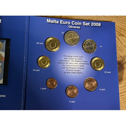 45 - Euro Coin Set & Malta Books