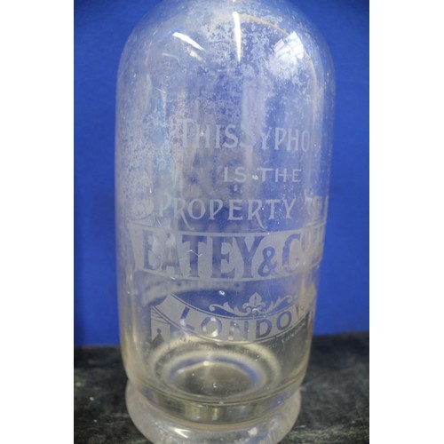 600 - Heavy Glass Bately and Co Glass Syphon Plus Schwepps Syphon