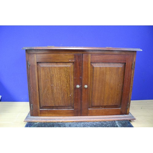 601 - Aged Wooden Cabinet, Lid Needs Slight Attention, 55cm wide