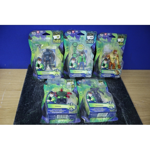 12 - Set of 5 Ben 10 Force Figures, New in Box