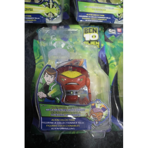 13 - Set of 6 Ben 10 Force Figures, New in Boxes