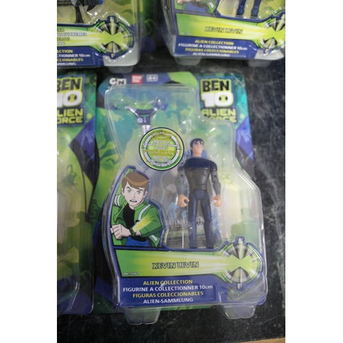 13 - Set of 6 Ben 10 Force Figures, New in Boxes