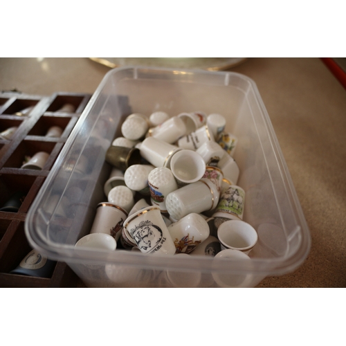 41 - Bundle of Thimbles, Some in Holders