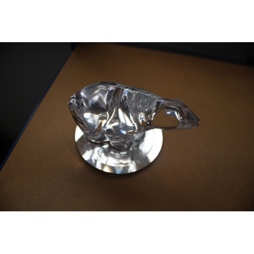 52 - Glass Polar Bear with Mirror