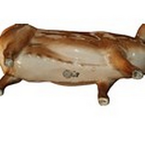 166 - Royal Doulton- Gloss Tamworth Pig on a Plinth- NO.DA215 Plus a Freestanding Gloss Tamworth Sow, Both... 