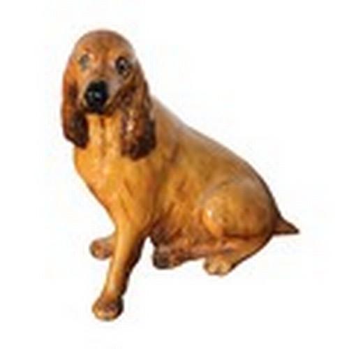 165 - Rare Coalport Tan Spaniel, 14cm Tall, Plus a Rare Male Dachsund Dog