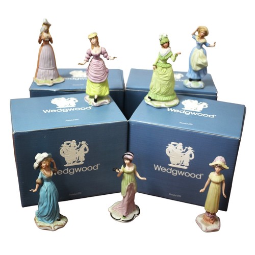 637 - 7 Wedgwood 'The Vauxhall Gardens Collection, Hope, Verity, Honor, Grace, Faith, Patience and Charity... 