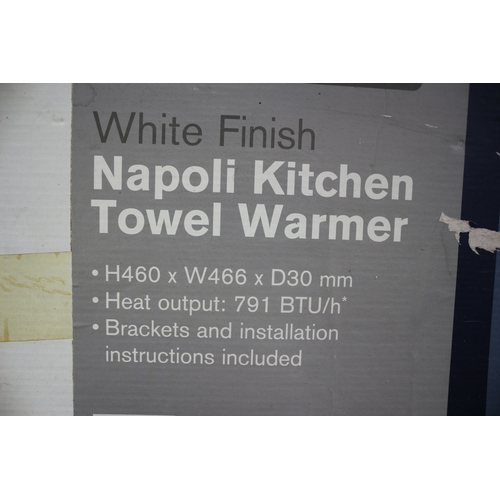 107 - Homebase White Napoli Kitchen Towel Warmer