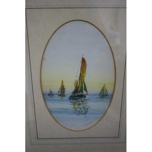 290 - Watercolour of a Ship, Signed CWB 1943, 36 x 28cm