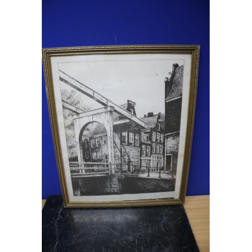 509 - Engraving Possibly of Amsterdam in Frame - 43.5 x 54cm