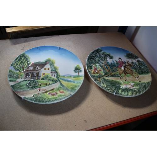 521 - 2 Large West German Plates