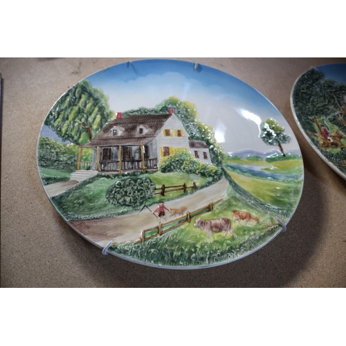 521 - 2 Large West German Plates