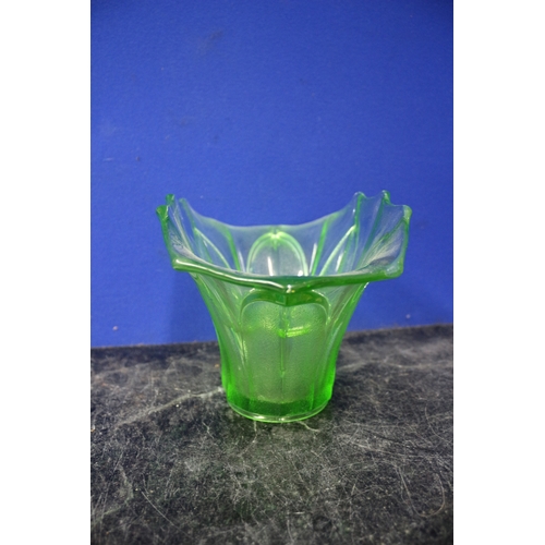 16 - URANIUM FLOWER DISPLAY VASE WITH HOLDER