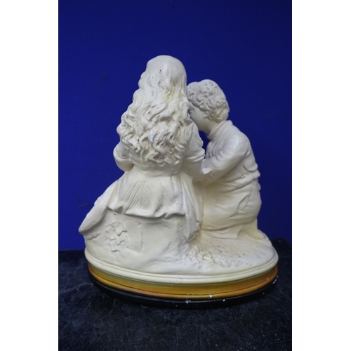 2 - Large Plaster Ornament 'First Love' 33cm tall