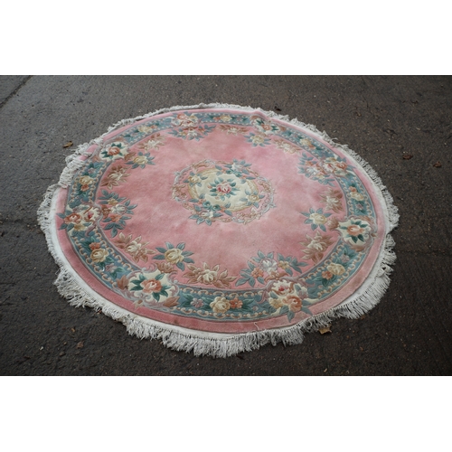 29 - LARGE CHINESE STYLE CIRCULAR RUG, 218CM DIA