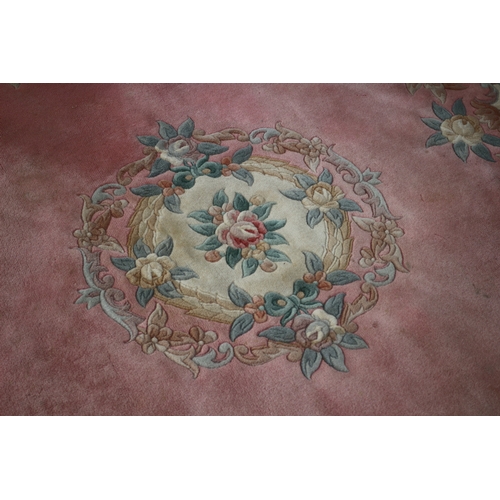 29 - LARGE CHINESE STYLE CIRCULAR RUG, 218CM DIA