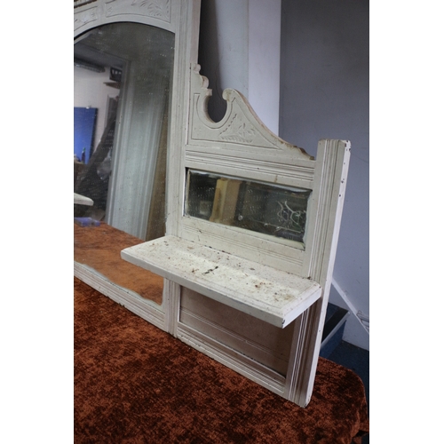 35 - LARGE OVER MANTLE VICTORIAN STYLE MIRROR