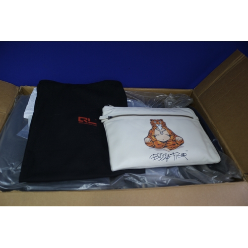 41 - LARGE BOX OF QL LONDON BUDDHA TIGER BAGS