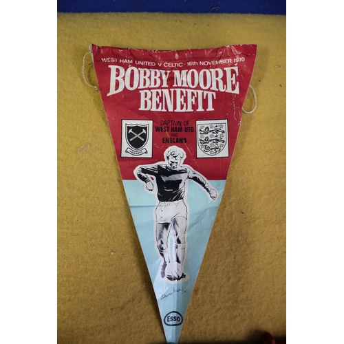 44 - 1970 WEST HAM V CELTIC BOBBY MOORE BENEFIT FLAG