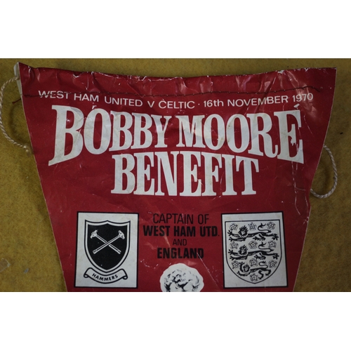 44 - 1970 WEST HAM V CELTIC BOBBY MOORE BENEFIT FLAG