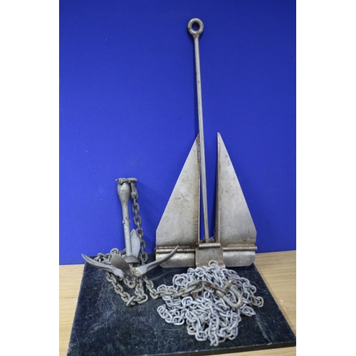 5 - 2 Boat Anchors with Long Chains