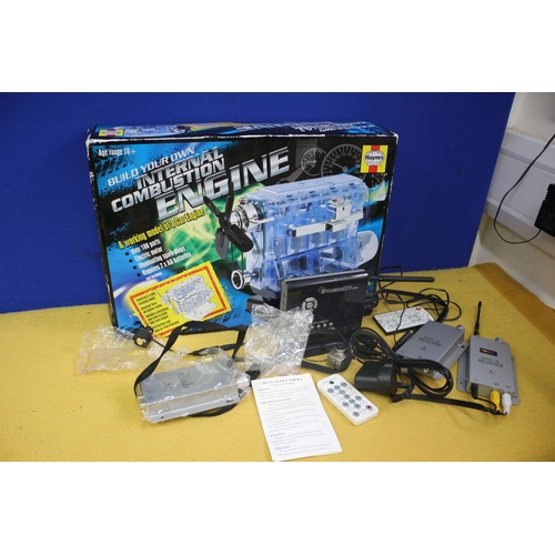 533 - HAYNES BUILD YOUR OWN INTERNAL COMBUSTION ENGINE PLUS NEW SPY/CCTV  CAMERA SET