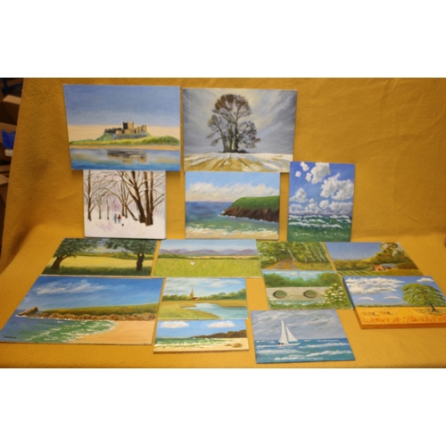 19 - Large Collection of Original Oil Paintings by West Country Artist, S. Huggett - Mainly Done on Board... 