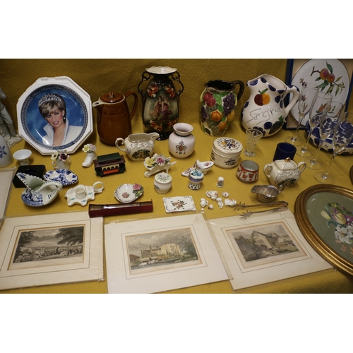 2 - Nice Selection of Mixed Interesting Items including Delft, Antique Prints, Lady Diana Collectors Pla... 