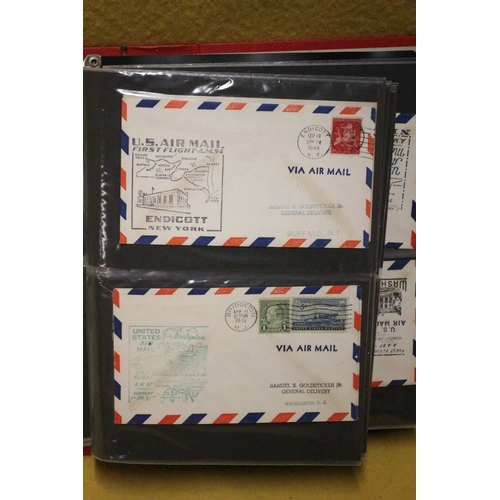 21 - Folder Containing Large Quantity of First Day American Air Mail Covers on Envelopes