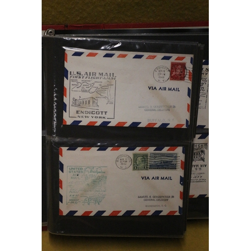 21 - Folder Containing Large Quantity of First Day American Air Mail Covers on Envelopes