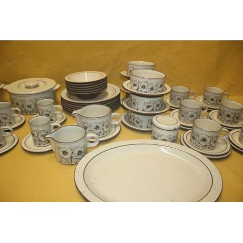 31 - Very Large, 60+ Pieces, Hornsea 'Cornrose' Pattern Set including Tea Cup and Saucers, Soup Bowls wit... 