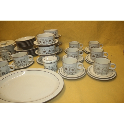 31 - Very Large, 60+ Pieces, Hornsea 'Cornrose' Pattern Set including Tea Cup and Saucers, Soup Bowls wit... 