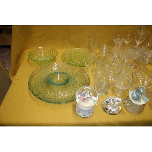 35 - Large Selection of Glassware including Polar Bear, Snow Globes and more