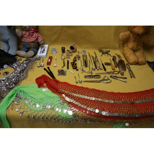 5 - Nice Selection of Mixed Interesting Items including Vintage Metal Ware, Teddies, Turkish Belly Danci... 