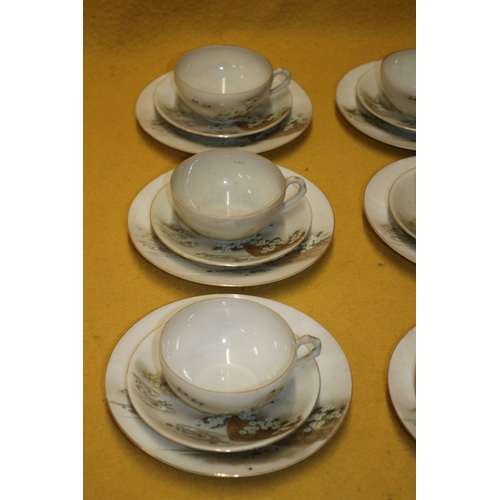 53 - 30+ Piece Japanese Eggshell Tea Set