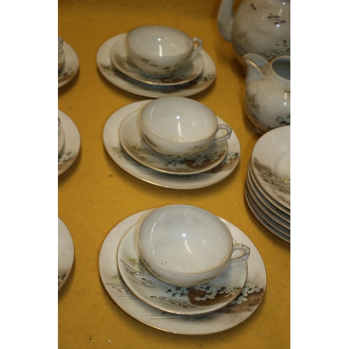 53 - 30+ Piece Japanese Eggshell Tea Set