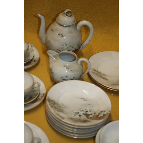 53 - 30+ Piece Japanese Eggshell Tea Set