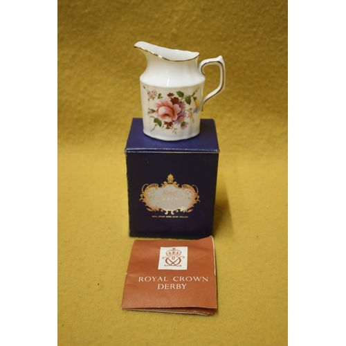 63 - 1970's Royal Crown Derby Chelsea Jug in Box with Paperwork