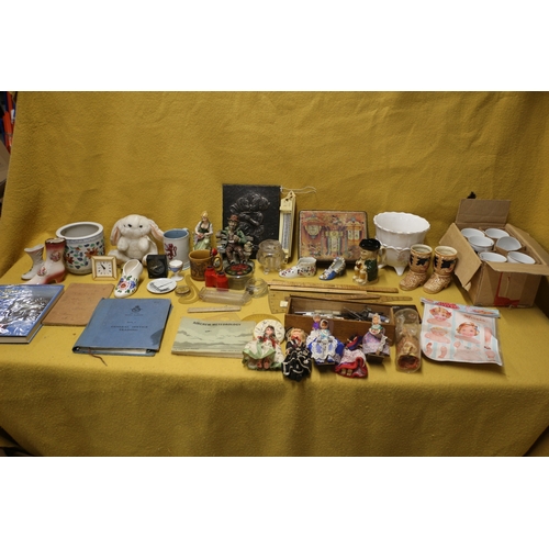 64 - Large Mixed Lot of Interesting Items including Aviation Books, Chinaware, Slide Making Kit, Figurine... 