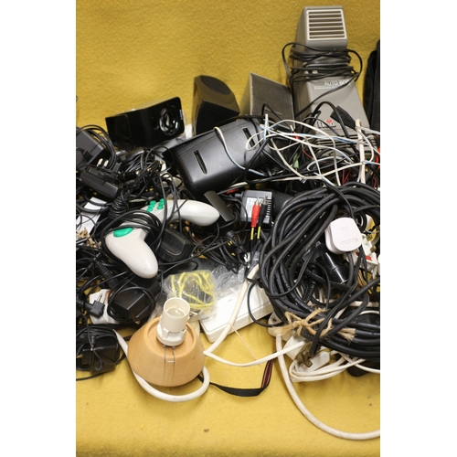 67 - Large Selection of Electrical Connectors and Chargers plus Toys, Clocks and Other Items