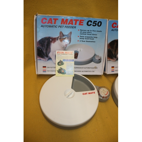 79 - 2 x Cat Mate C50 Automatic Cat Feeders in Boxes