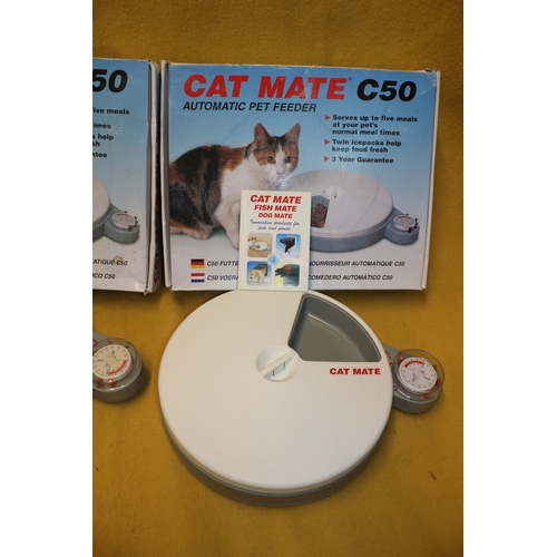 79 - 2 x Cat Mate C50 Automatic Cat Feeders in Boxes