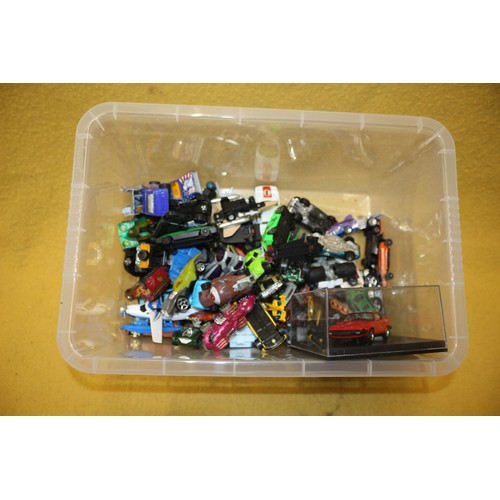 244 - Small Plastic Box containing a Quantity of Model Cars