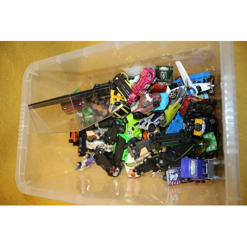 244 - Small Plastic Box containing a Quantity of Model Cars