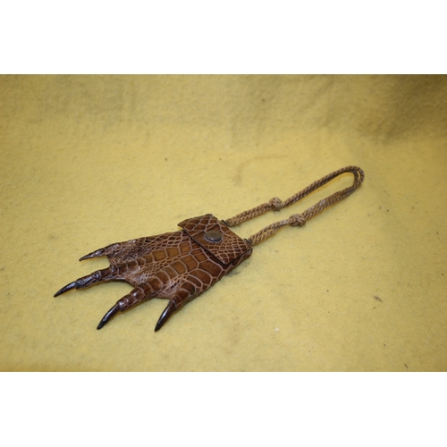 12 - Antique Crocodile Claw Pouch / Purse