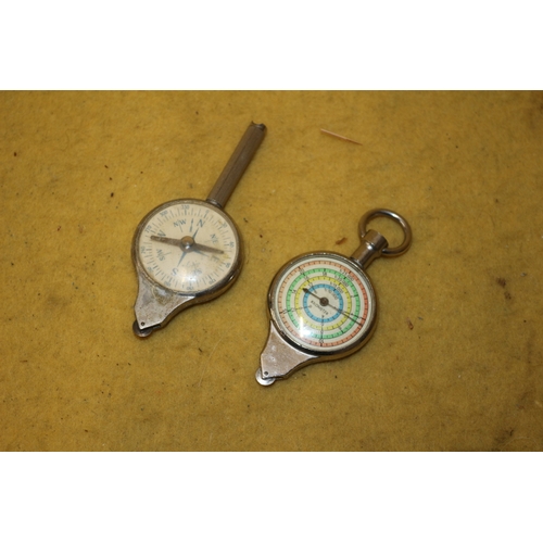 21 - 2 x Opisometers (Map Distance Readers), one with Compass