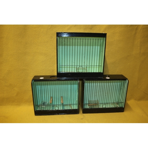 50 - 3 x Canary / Budgerigar / Finch Show Cases / Breeding Boxes