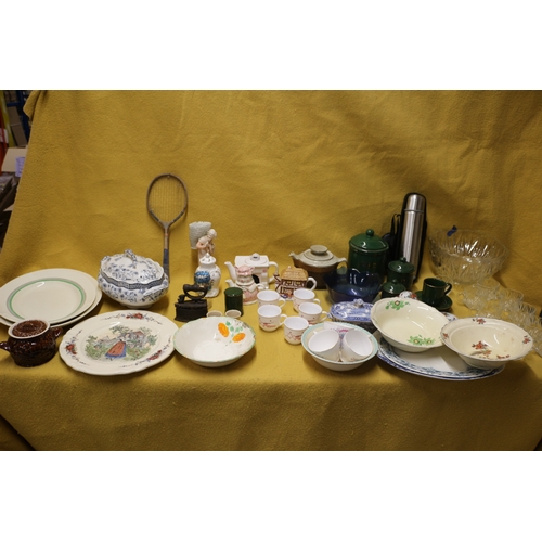 337 - Large Mixed Lot of Interesting Items including Various Aged Plates, Novelty Teapots and Other Items